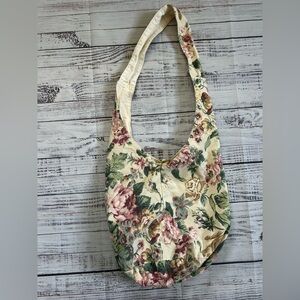 Sling Sac Floral Canvas‎ Sling Bag Boho Slouch